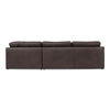 Thurlow 3 Piece Right Modular Sectional Espresso Brown Leather thumbnail 3