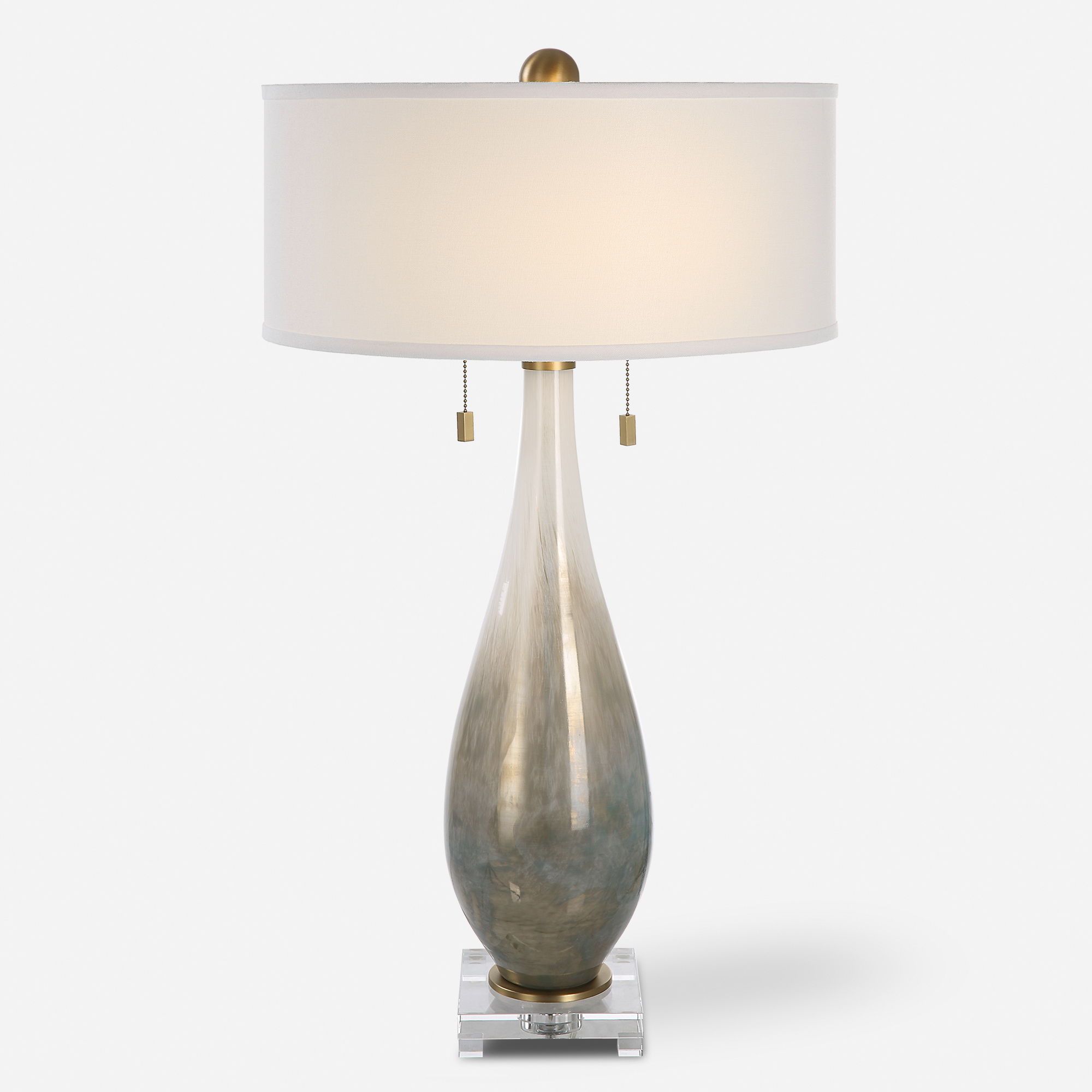 Cardoni Bronze Glass Table Lamp large image 