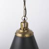 Fenton   Black with Antiqued Gold Accents Pendant Light, by Mercana, 18" length x 18" width x 23" height thumbnail 7
