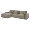 Berga Sectional Left Pebble, Sectional Sofa by Moe's Home, 118.25" width x 33" height x 65.5" depth thumbnail 2