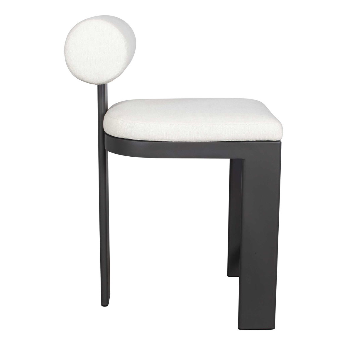 Bolster Back White Outdoor Counter Stool, Outdoor Stool by Uttermost, 1'8" width x 3'2.5" height x 2'2.25" depth View 7