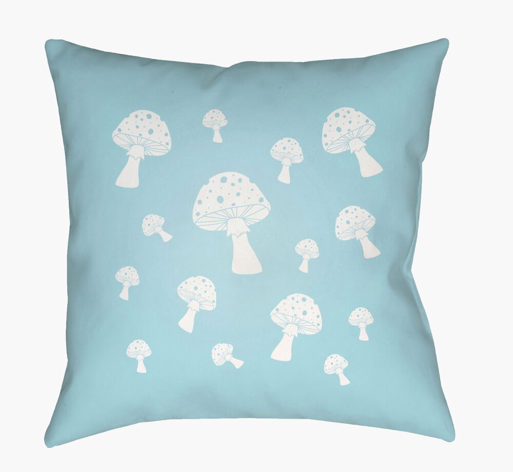 Mushrooms Accent Pillow, Decorative Pillow by Surya, 18" length x 18" width