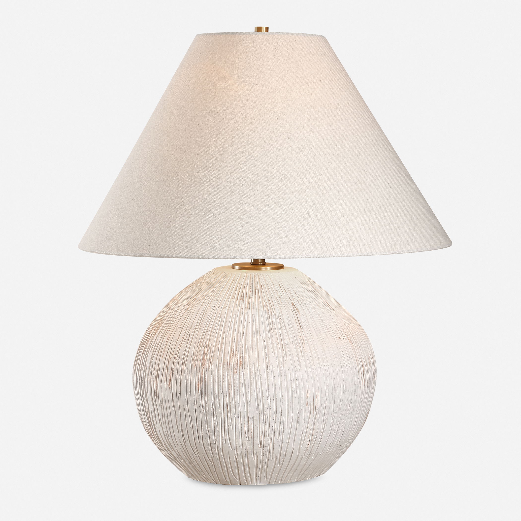 Meryl Aged White Table Lamp large image 