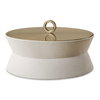 Luxe White Shagreen Round Box, Boxe by Uttermost, 10" width x 5.5" height x 10" depth thumbnail 1