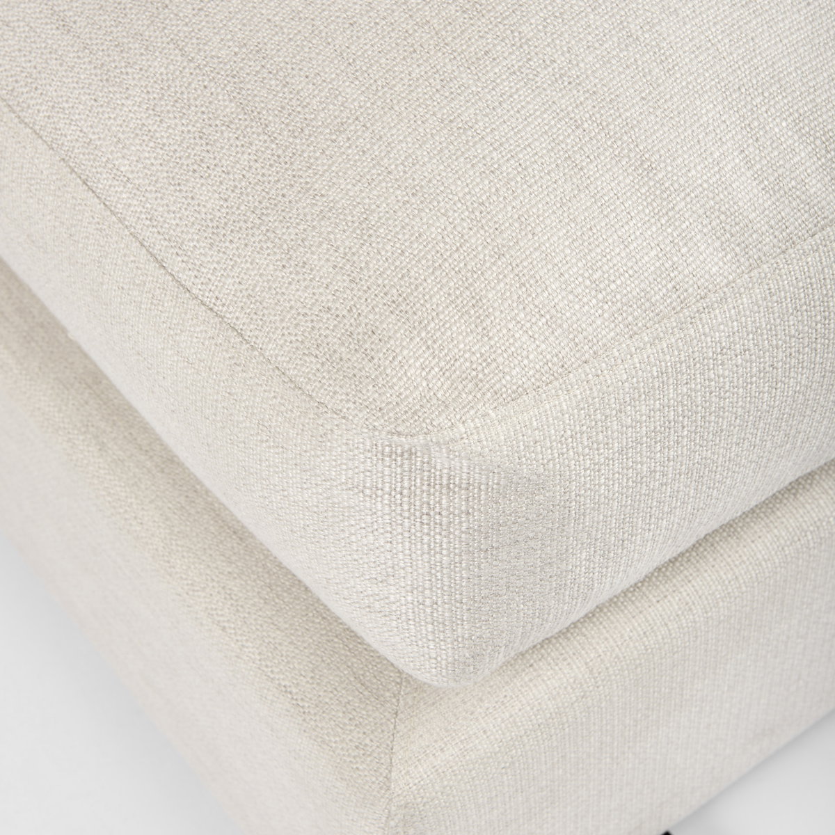Valence  Beige Full Size Ottoman Sectional Piece, Sectional Sofa by Mercana, 38.58" length x 38.58" width x 17.72" height View 9