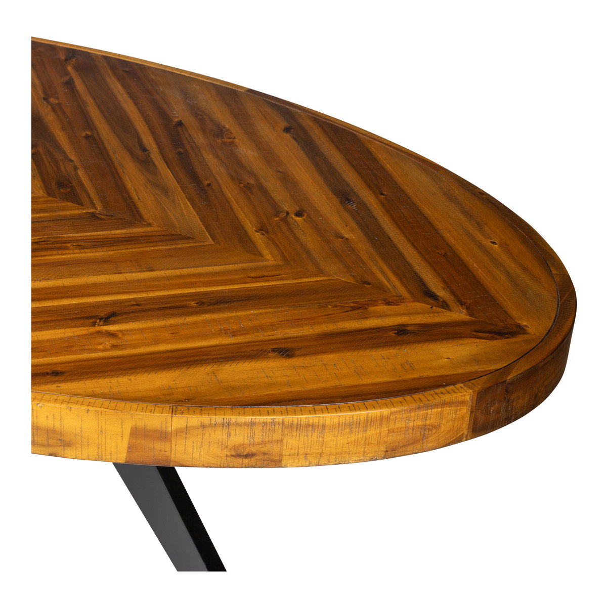 Parq Oval Dining Table Amber, by Moe's Home, 72" width x 30.5" height x 42.5" depth View 7