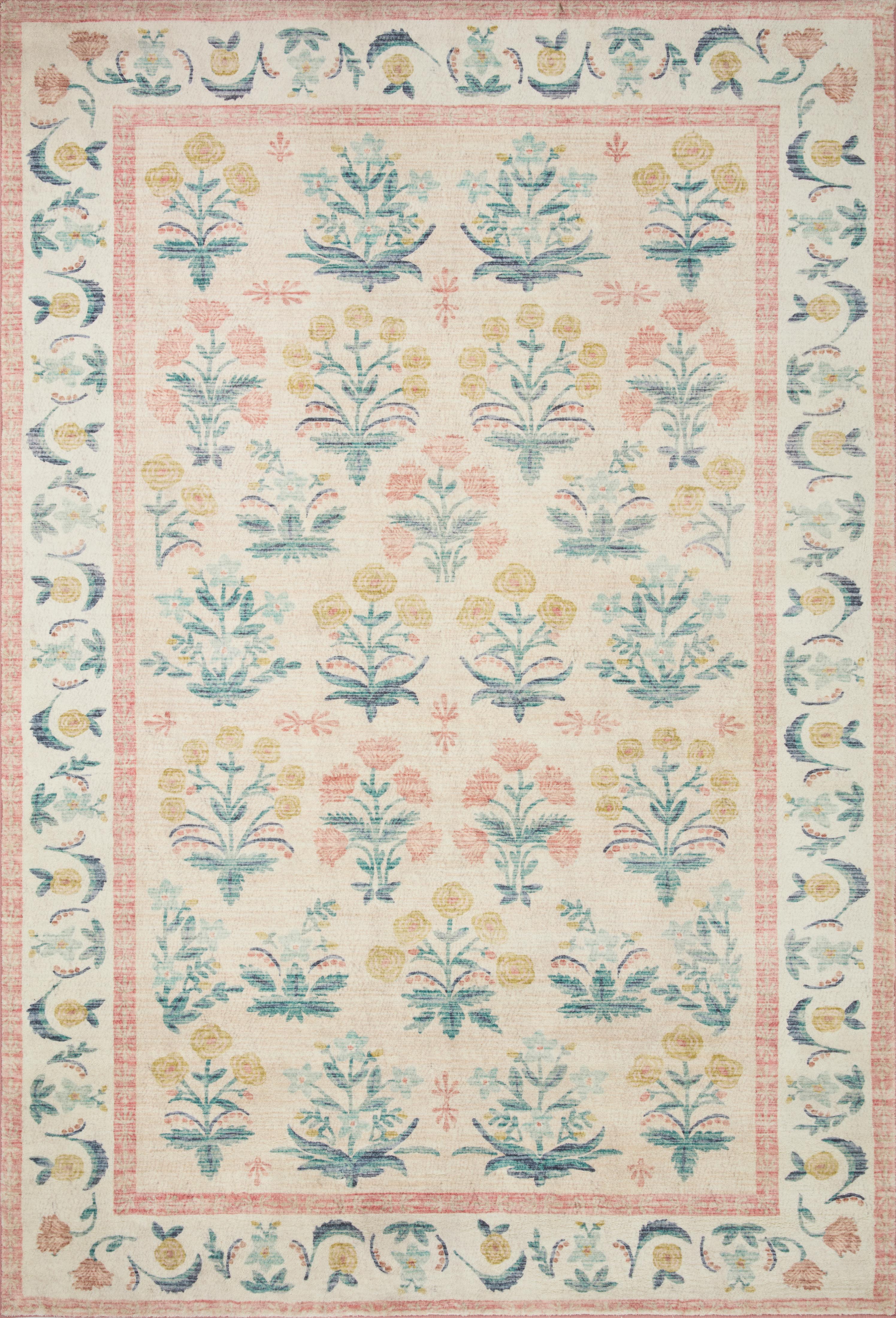 Rifle Paper Co. x Loloi Eden Rug, 3'6" length x 5'6" width View 1