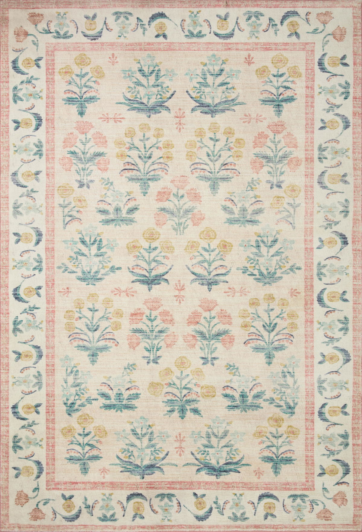 Rifle Paper Co. x Loloi Eden Rug, 5' length x 7'6" width View 1