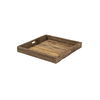 Carson (Small) 24L x 24W Brown Reclaimed Wood Tray, Decorative Tray by Mercana, 24" length x 24" width x 3" height thumbnail 1