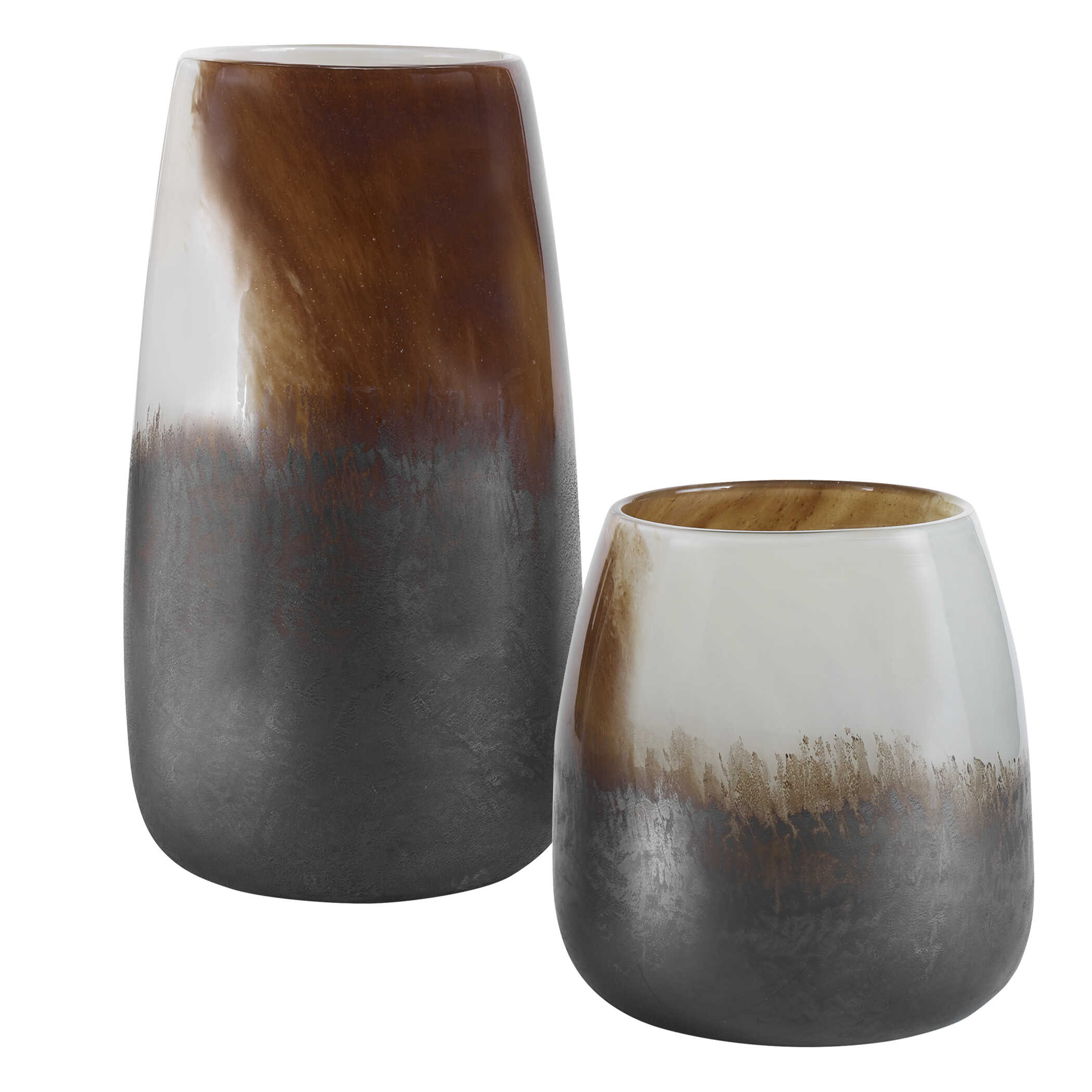 Desert Wind Glass Vases Set/2, Decorative by Uttermost, 6.5" width x 12.25" height x 6.5" depth View 4