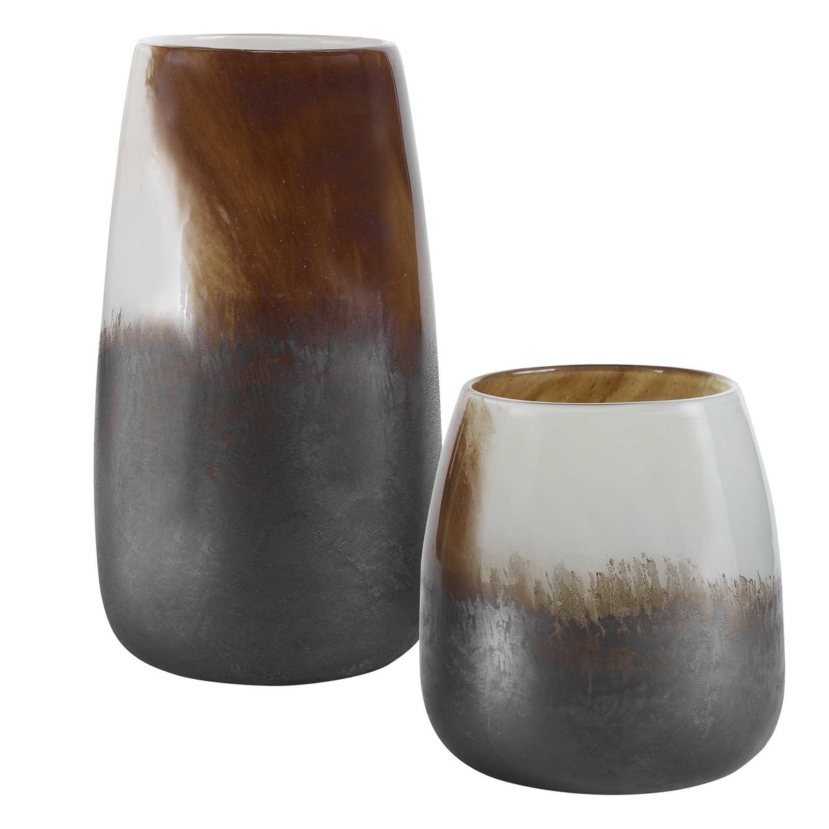 Desert Wind Glass Vases Set/2, by Uttermost, 6.5" width x 12.25" height x 6.5" depth View 4