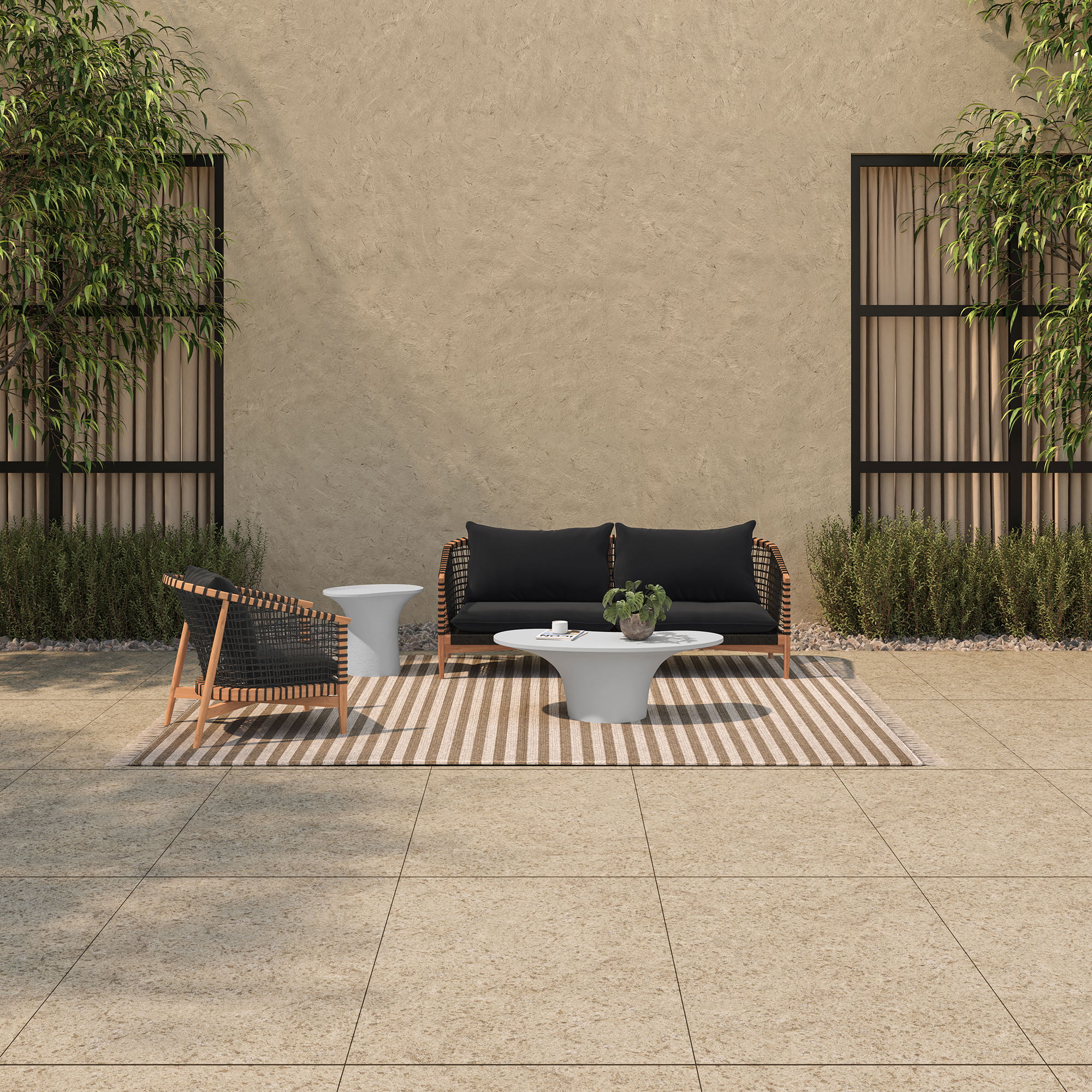 Kuna Outdoor Sofa Black large image 