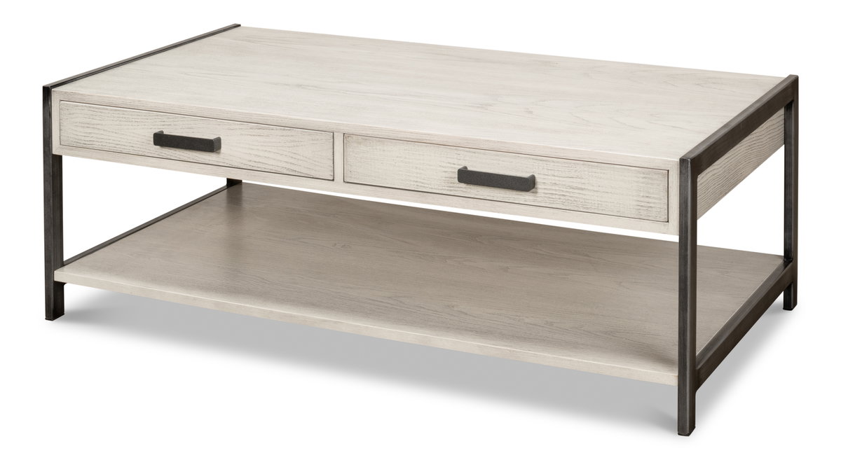 Covet Cocktail Table, by Sarreid, 2'4" length x 4'4" width x 1'6" height View 1
