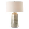 Strata Tan Glaze Table Lamp, by Uttermost, 1'6" width x 2'2.25" height x 1'6" depth thumbnail 1