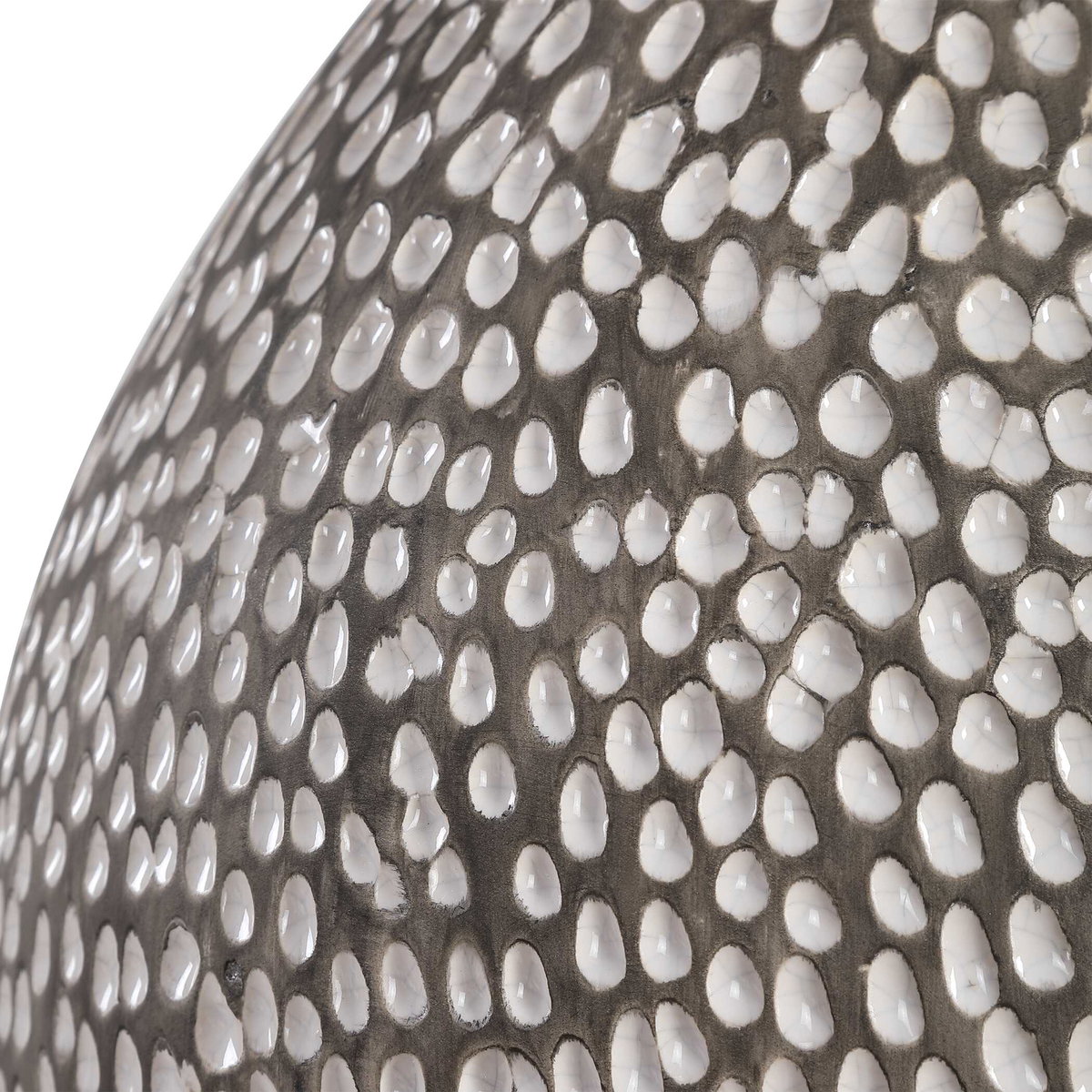 Cyprien Gray White Table Lamp, by Uttermost, 1'6" width x 2'4.25" height x 1'6" depth View 6
