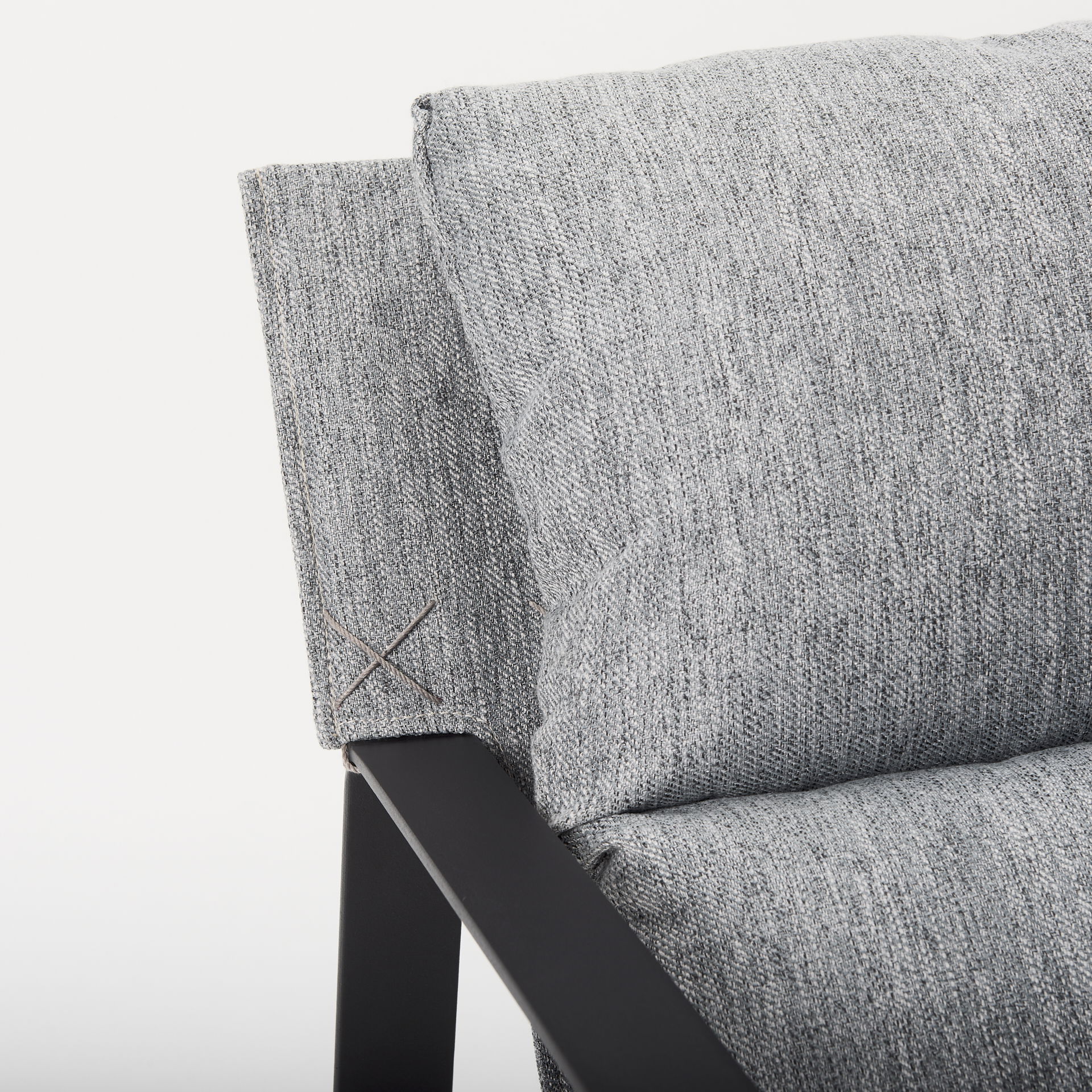 Guilia Castlerock Gray With Metal Frame Sling Accent Chair large image 