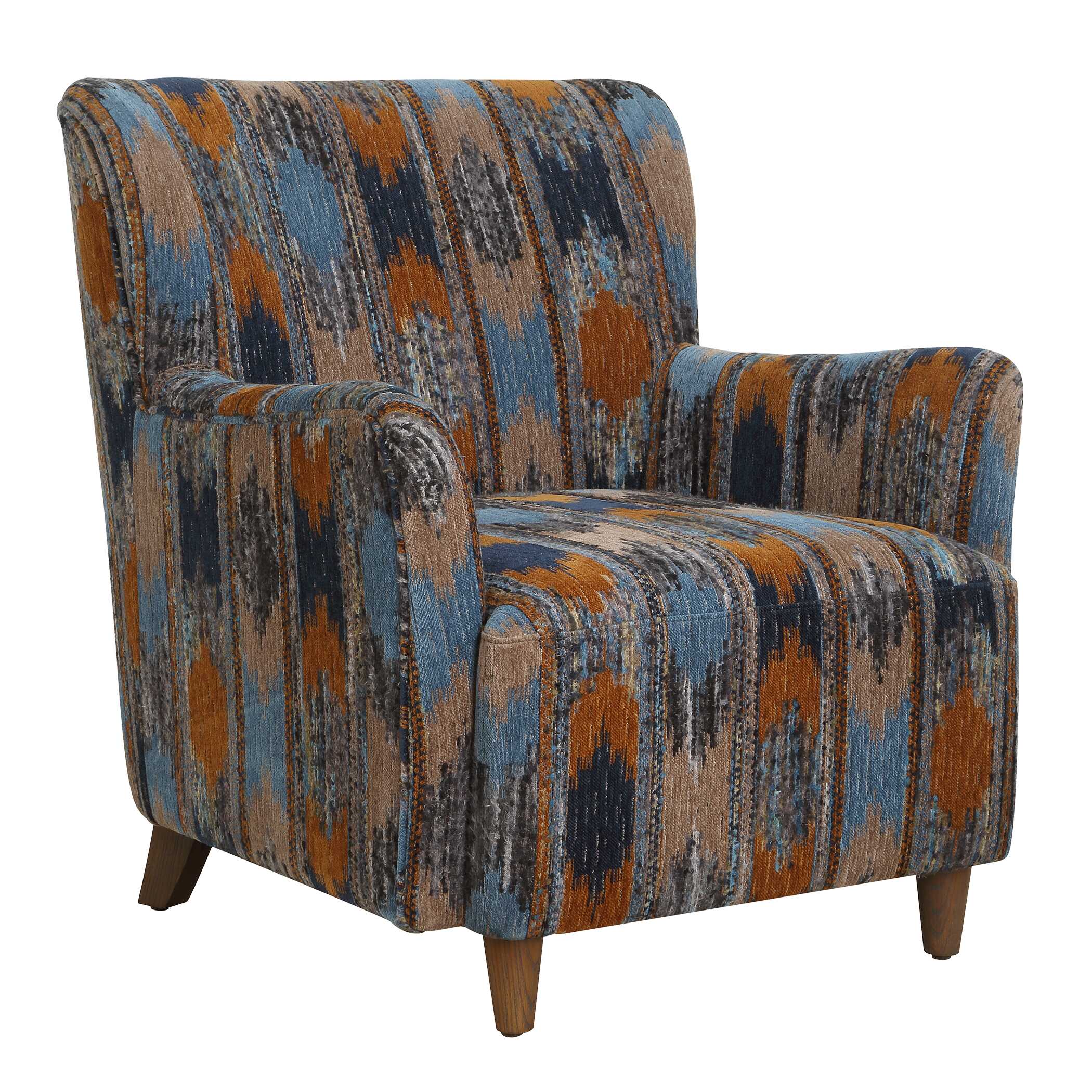 Lainey Upholstered Ikat Armchair, Furniture by Uttermost, 30" width x 32.5" height x 31.5" depth View 6