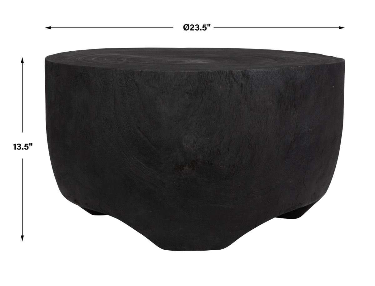 Elevate Black Coffee Table, by Uttermost, 23.5" width x 13.5" height x 23.5" depth View 3