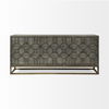 Genevieve II 70x15.8 Gray Fir Veneer with Gold Metal Frame Base 9 Drawer Sideboard thumbnail 4