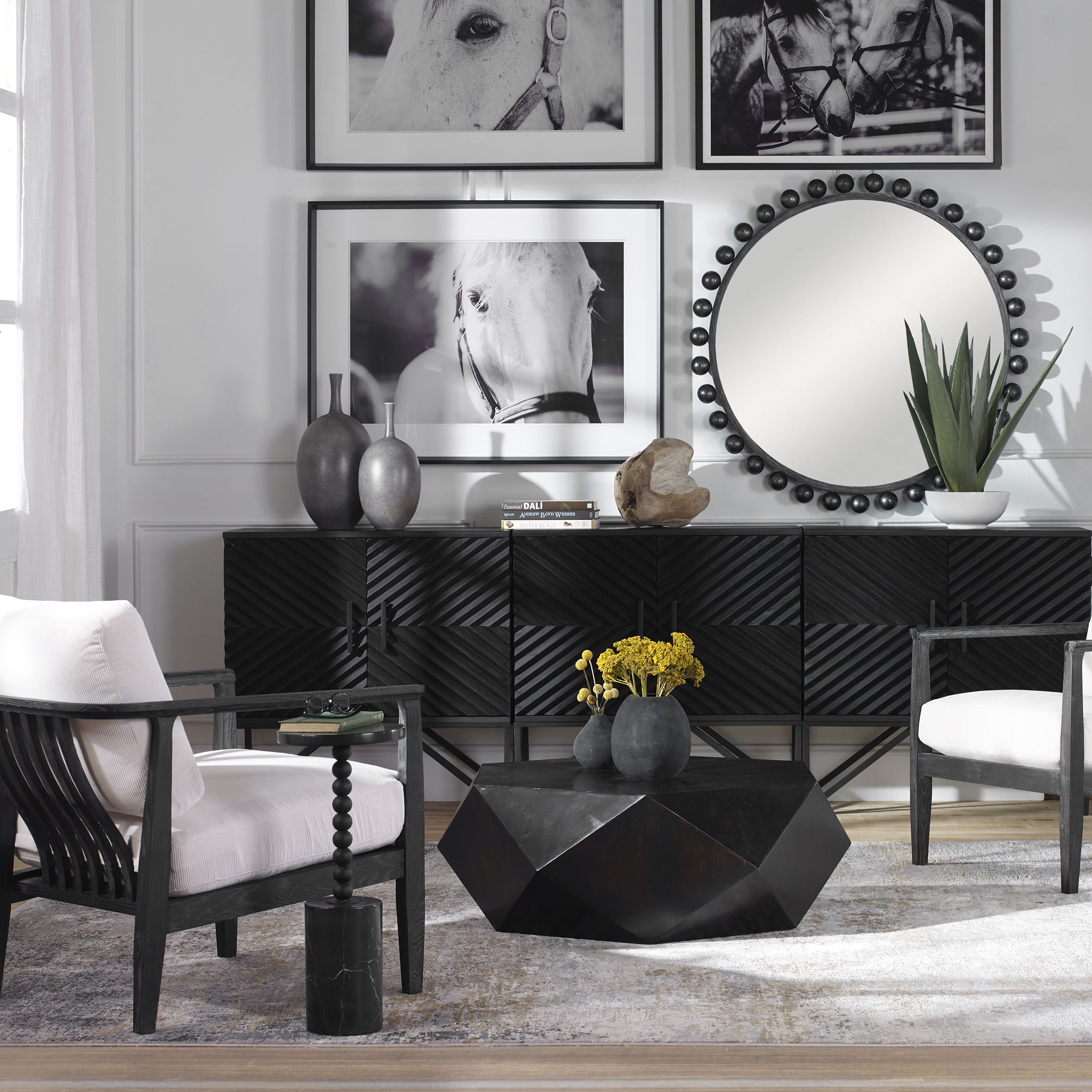 Volker Small Black Coffee Table large image 