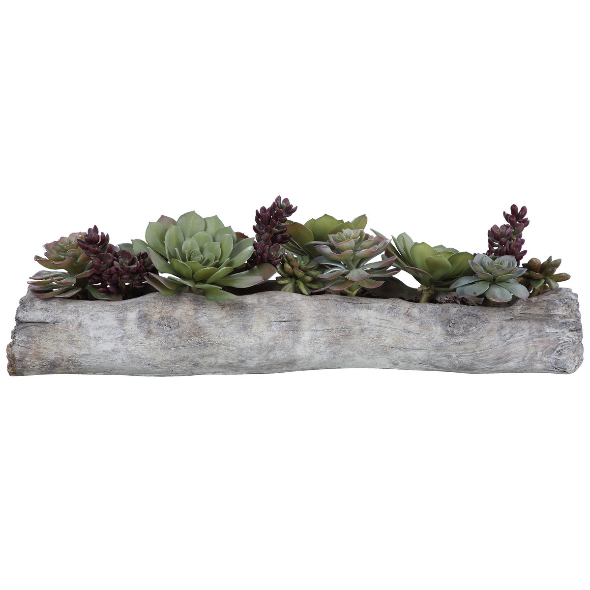 Charita Lush Succulents, Artificial Plants & Flower by Uttermost, 29.5" width x 10" height x 10" depth View 1