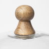 Campana I Small Wooden/White Marble Base Glass Cloche thumbnail 2