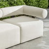 Bolster Back White Outdoor Corner Sofa, Outdoor Sofa by Uttermost, 3'0.75" width x 2'5.25" height x 3'0.75" depth thumbnail 9