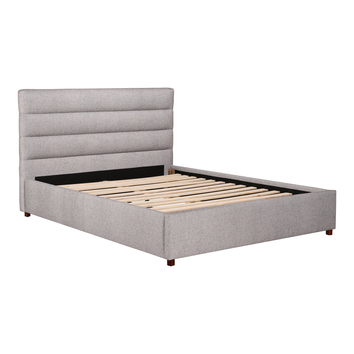 Takio King Bed Light Grey, by Moe's Home, 81" width x 44.5" height x 87" depth View 6