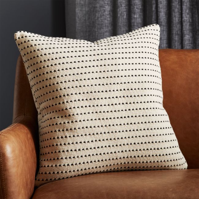 Online Designer Living Room 20" Clique White Pillow with Feather-Down Insert