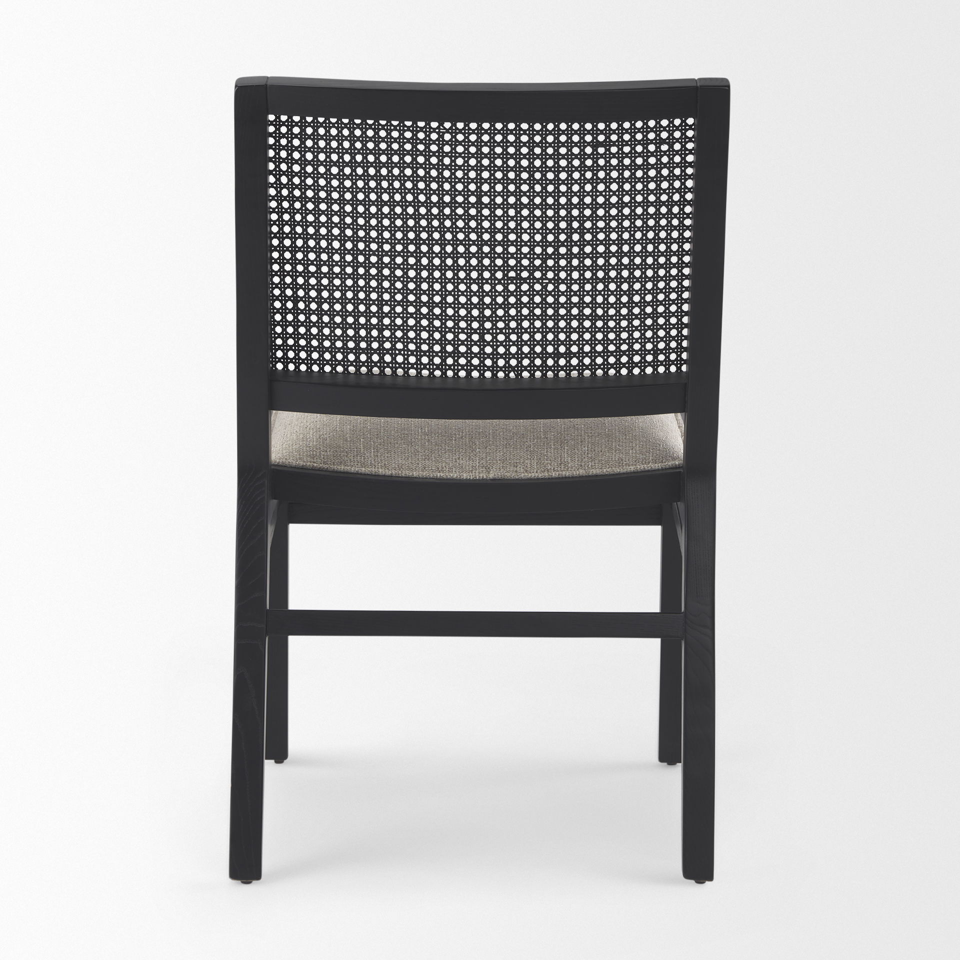 Wynn  Beige Fabric with Black Wood Dining Chair large image 