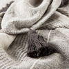 Montes Striped Gray/ Ivory Throw thumbnail 3