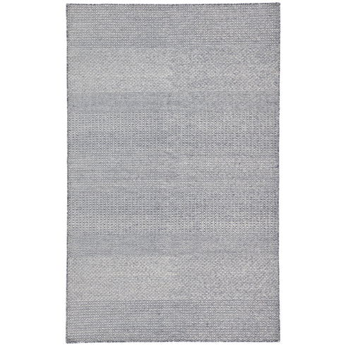 Provence Geometric Hand-Woven Wool Dark Blue/Ivory Area Rug