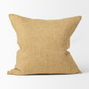 Jacklyn 22x22 Mustard Linen Square Decorative Pillow Cover, by Mercana, 22" length x 22" width x 0.2" height thumbnail 4
