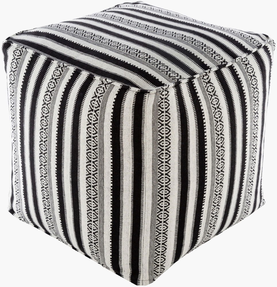 Maya Pouf, Ottoman by Surya, 18" width x 18" height