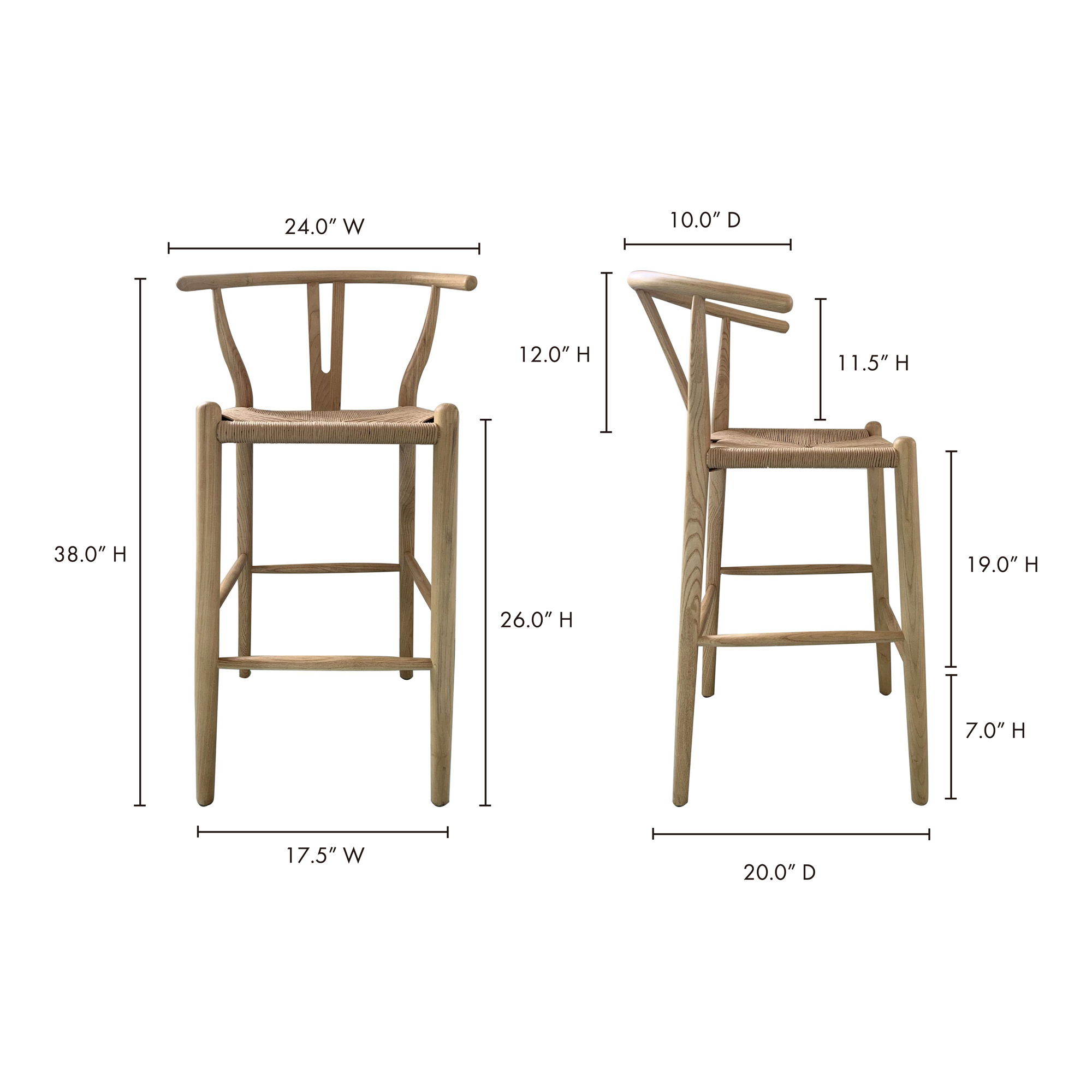 Ventana Counter Stool Natural large image 