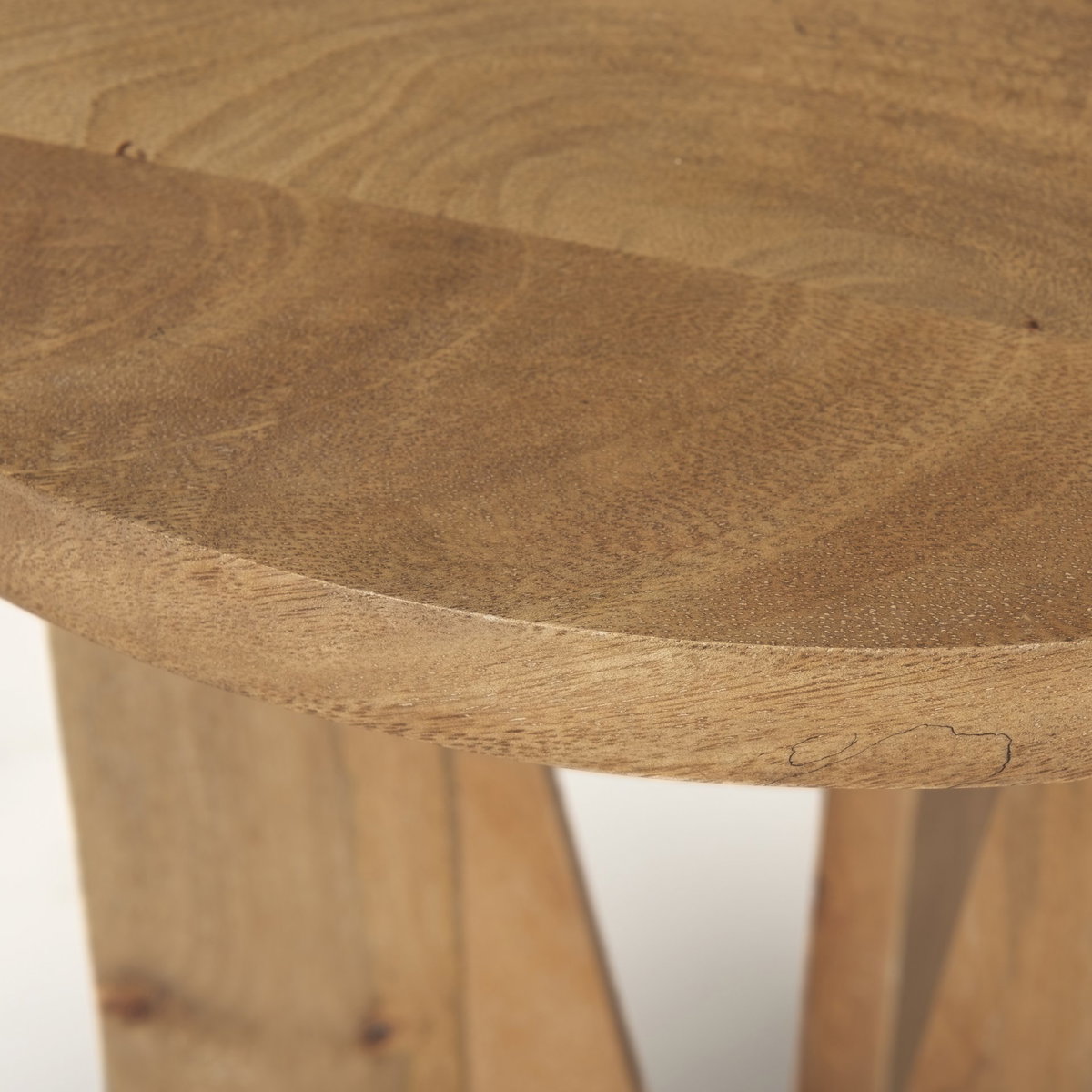 Mattius Light Wood Accent Table, Side & End Table by Mercana, 18" length x 18" width x 22" height View 9