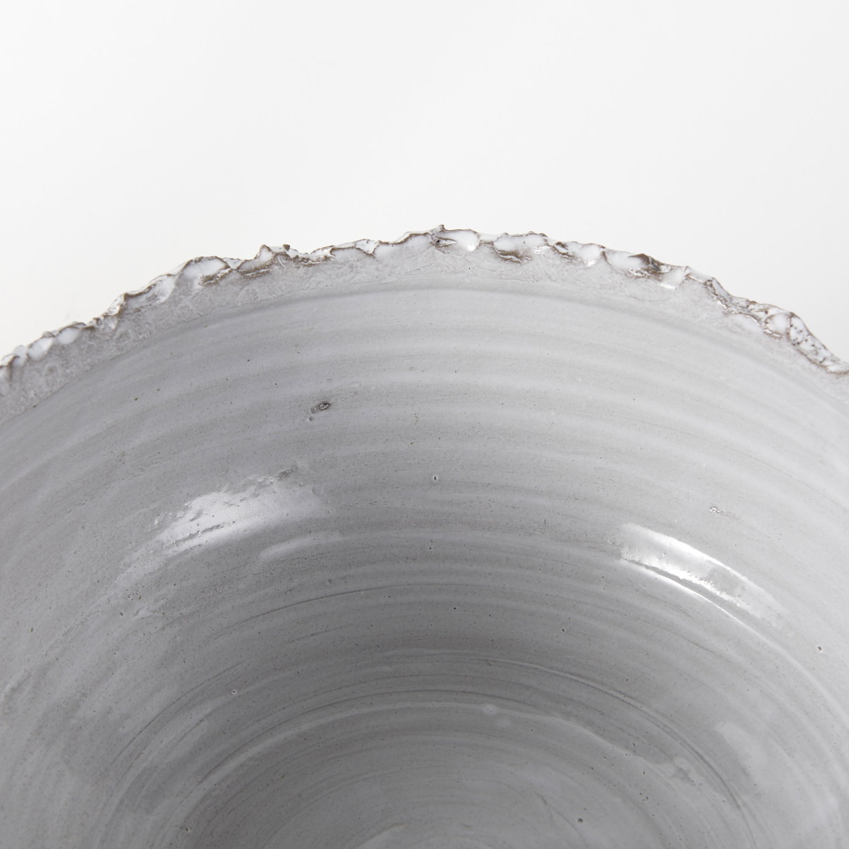 Larsen 13L x 13W White Ceramic Large Decorative Bowl, by Mercana, 12.8" length x 12.8" width x 5.12" height View 9