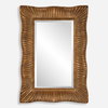 Emerson Scalloped Antique Gold Mirror, by Uttermost, 3'0.25" width x 4'3" height x 2.5" depth thumbnail 1