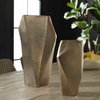 GeoForm Indoor-Outdoor Brass Vases Set/2, Decorative by Uttermost, 9.5" width x 17.5" height x 6.12" depth thumbnail 2
