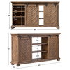 Primalia Barn Door Media Console, by Uttermost, 5'2" width x 2'10" height x 1'2" depth thumbnail 3