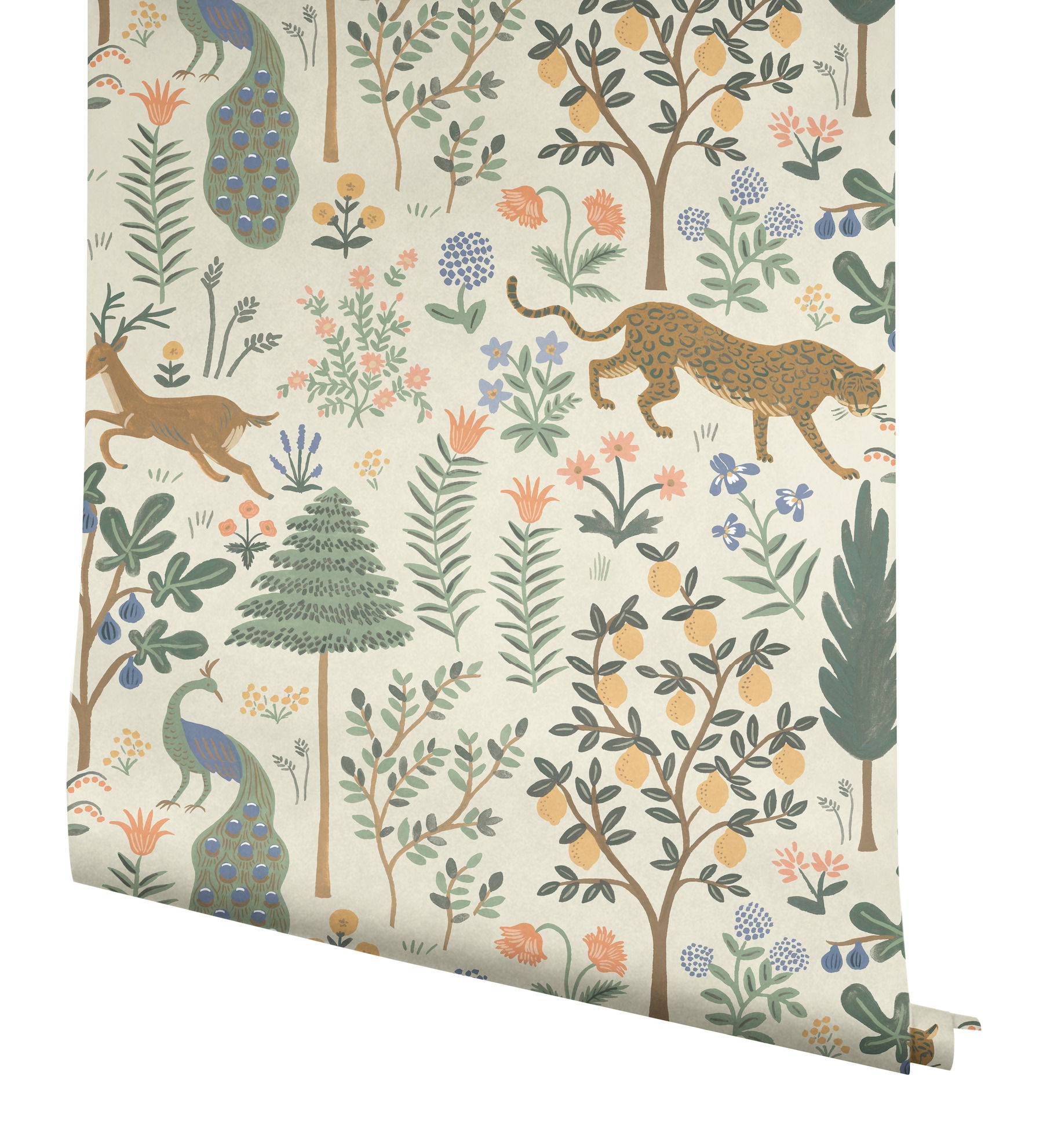 Menagerie Cream Peel & Stick Wallpaper large image 