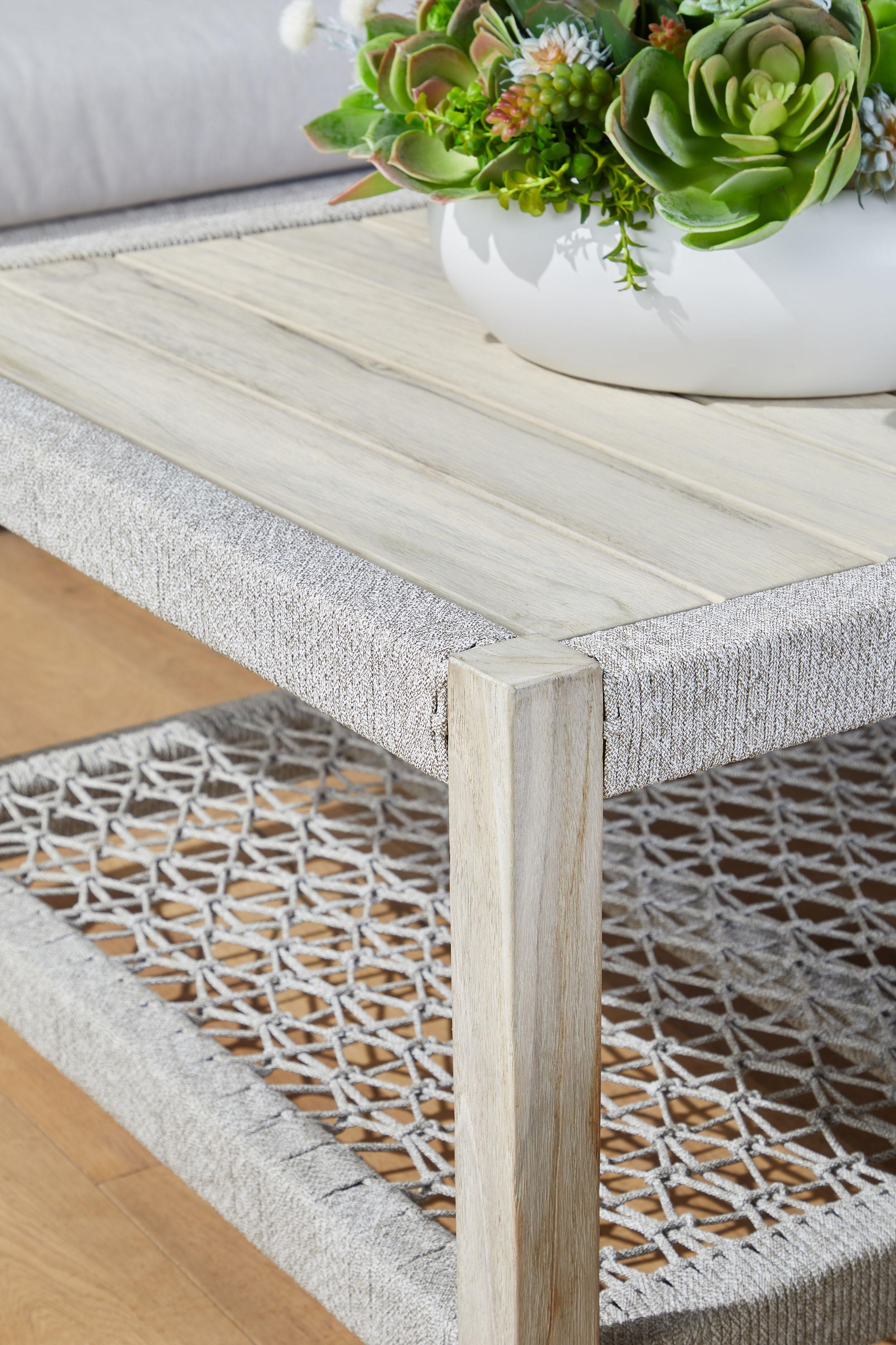 Wrap Outdoor Coffee Table, by Essentials for Living, 56.25" width x 17.75" height x 32.25" depth View 6