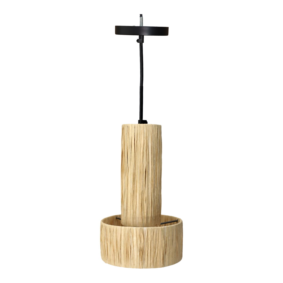 Shine Pendant Lamp Natural, by Moe's Home, 6" width x 9.5" height x 6" depth View 1