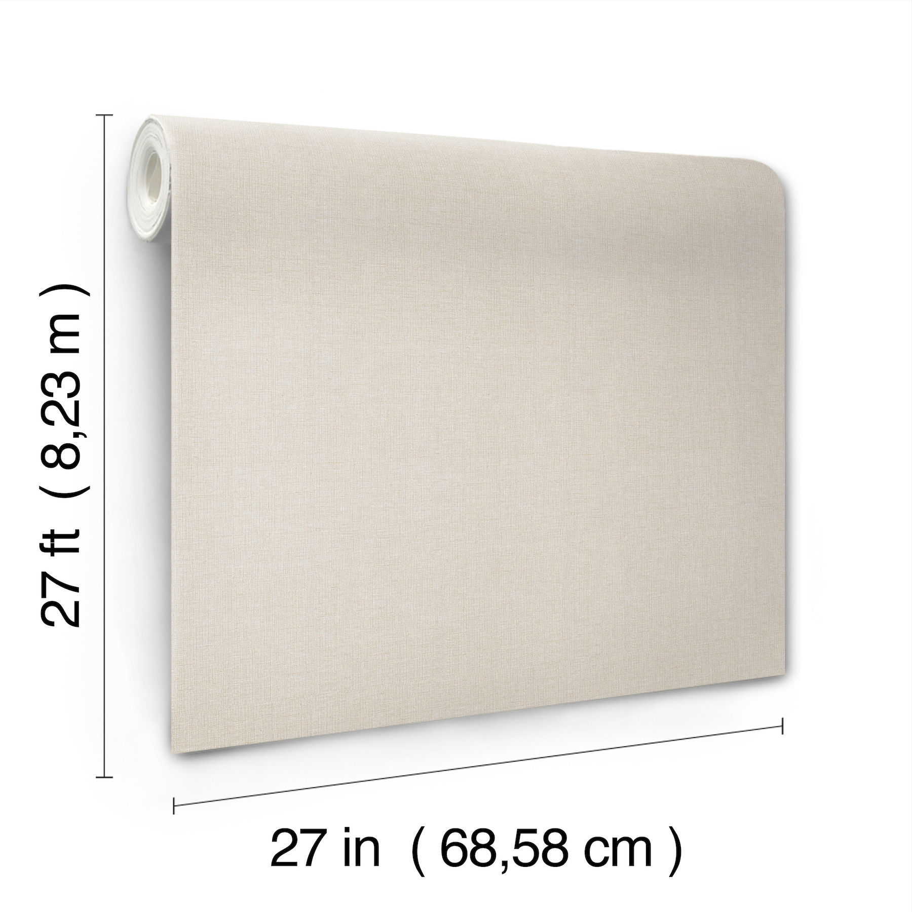 Hardy Linen Powder Sand Wallpaper large image 