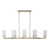 Mistie 8 Light Linear Chandelier, Ceiling Light by Uttermost, 45" width x 9" height x 14.5" depth thumbnail 3