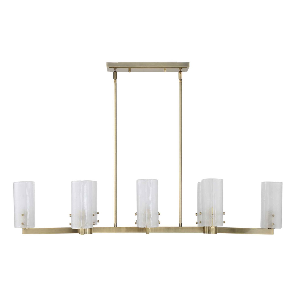 Mistie 8 Light Linear Chandelier, by Uttermost, 45" width x 9" height x 14.5" depth View 3