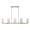 Mistie 8 Light Linear Chandelier, by Uttermost, 45" width x 9" height x 14.5" depth thumbnail 3