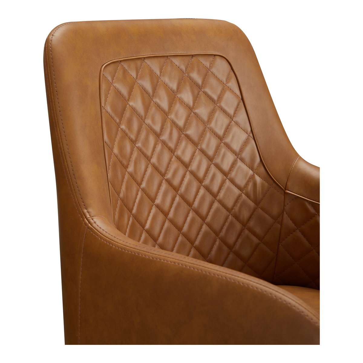 Cantata Dining Chair Tawny Vegan Leather - Set Of Two, by Moe's Home, 22" width x 34.6" height x 23" depth View 8