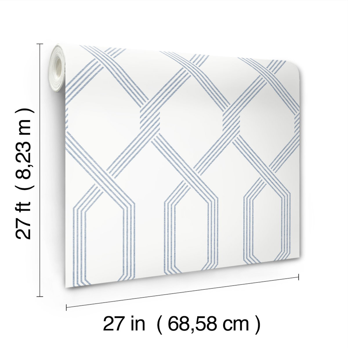 Palisade Blue Wallpaper, by York Wall, 27' length x 2'3" width x 0.02" depth View 6