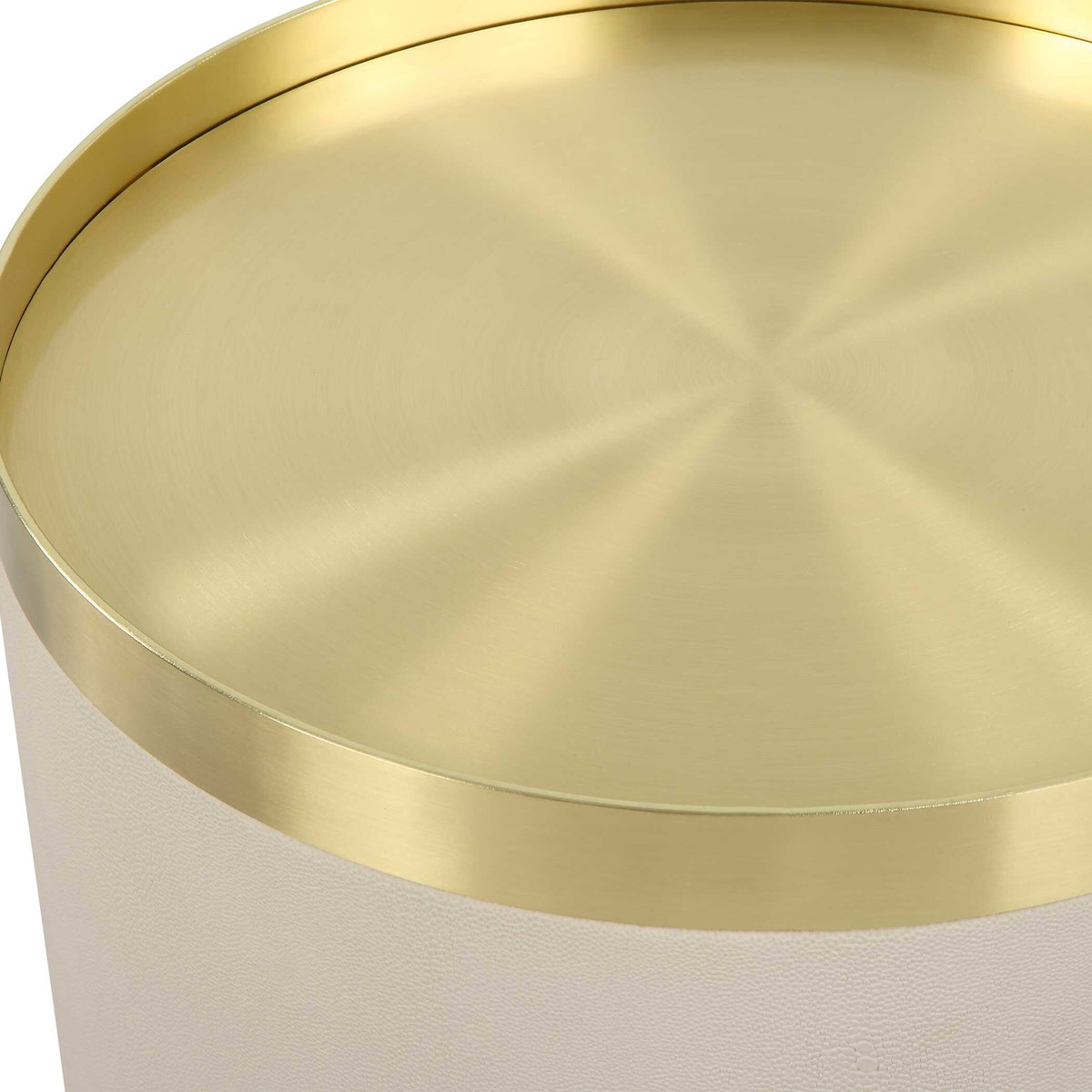 Circuit Brass & White Accent Table, Side & End Table by Uttermost, 13.75" width x 24" height x 13.75" depth View 4